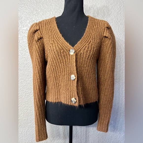 Current Air Sweaters - Current Air Anthropologie Women’s Sz XS Brown Knit Cardigan Sweater